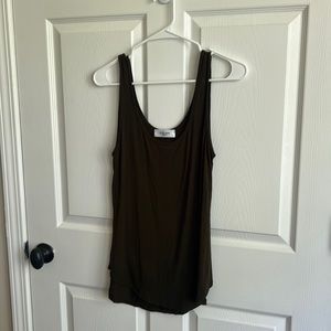 CJLA basic tank top - dark green / size small